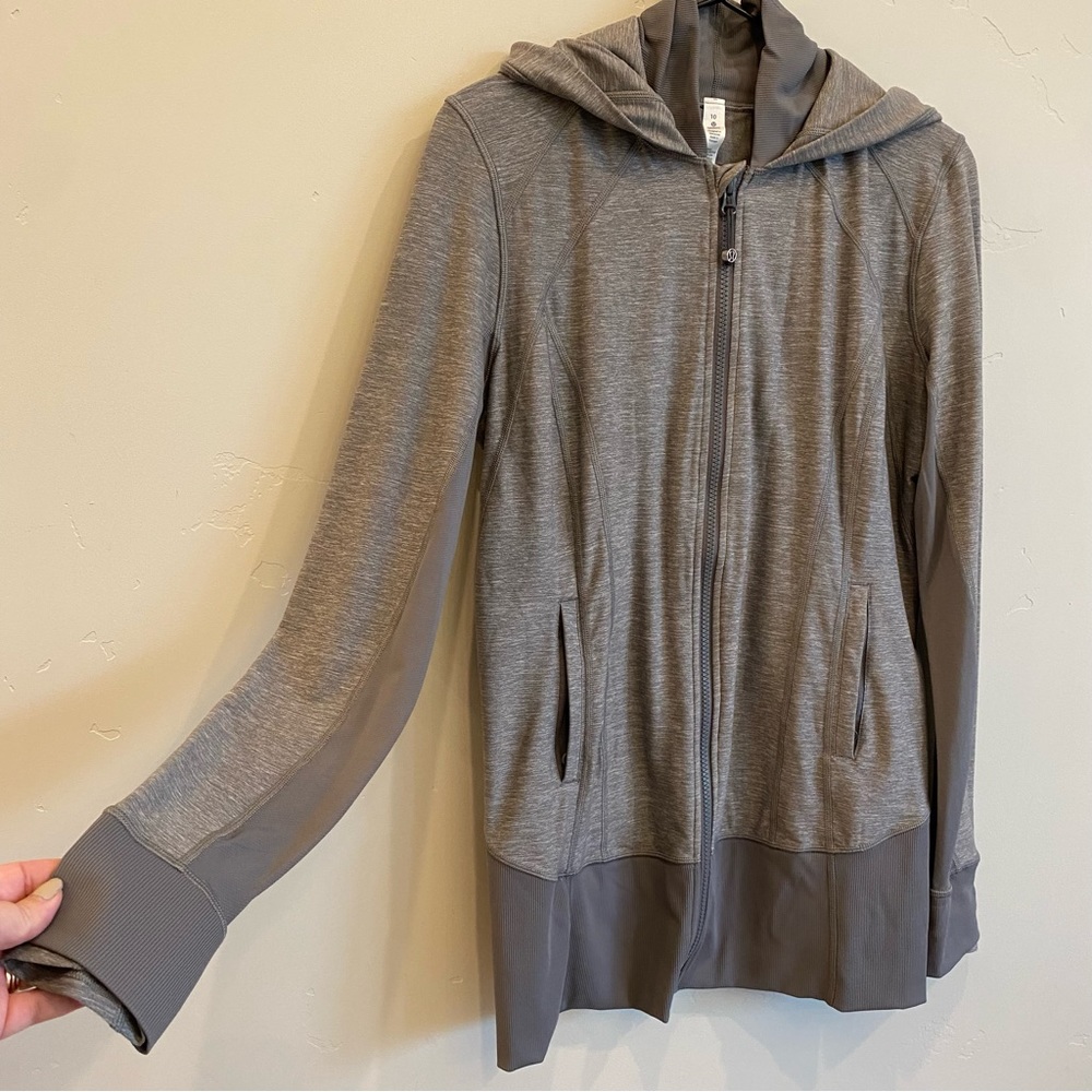 LULULEMON Daily Practice Jacket Heathered Slate Grey - Picture 6 of 16